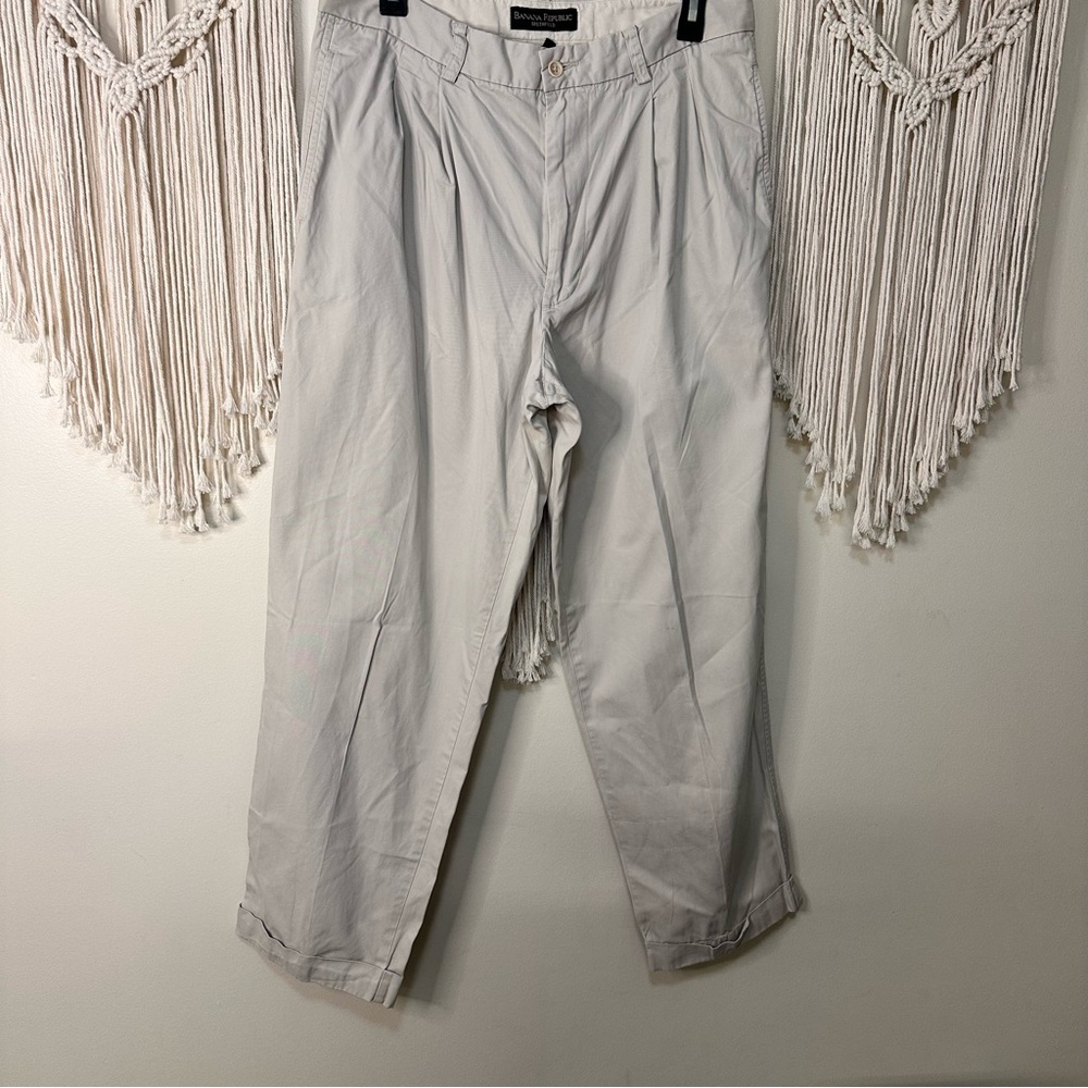 Banana Republic Light Gray Trousers 100% cotton Size 34R